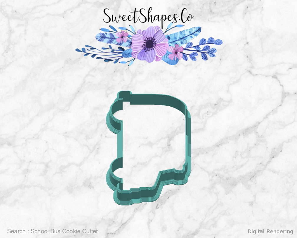 School Bus Cookie Cutter — right view