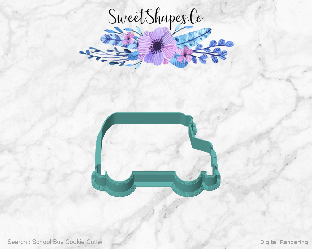 School Bus Cookie Cutter — front view
