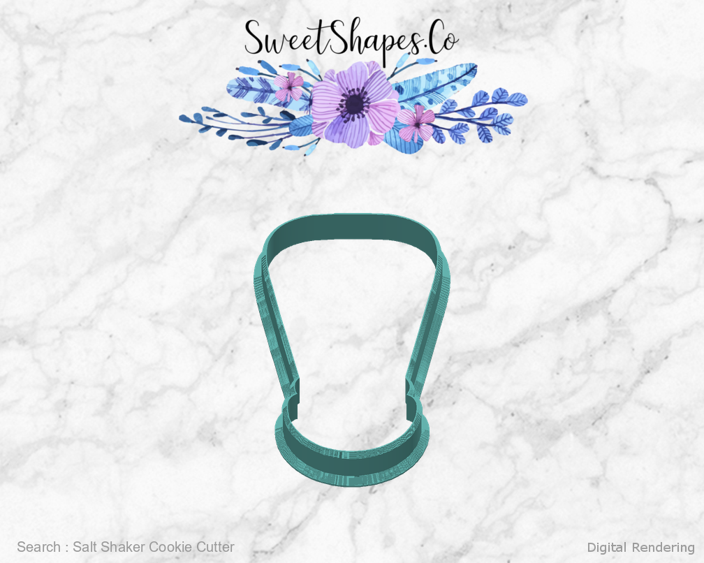 Salt Shaker Cookie Cutter — back view