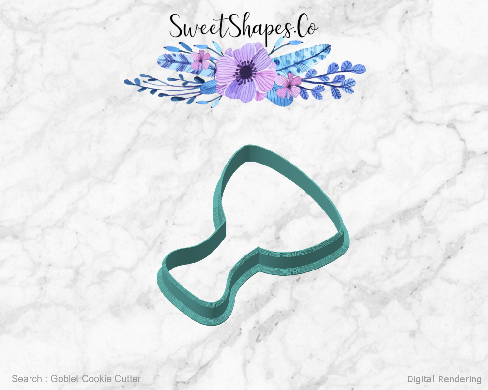Goblet Cookie Cutter — angled front view