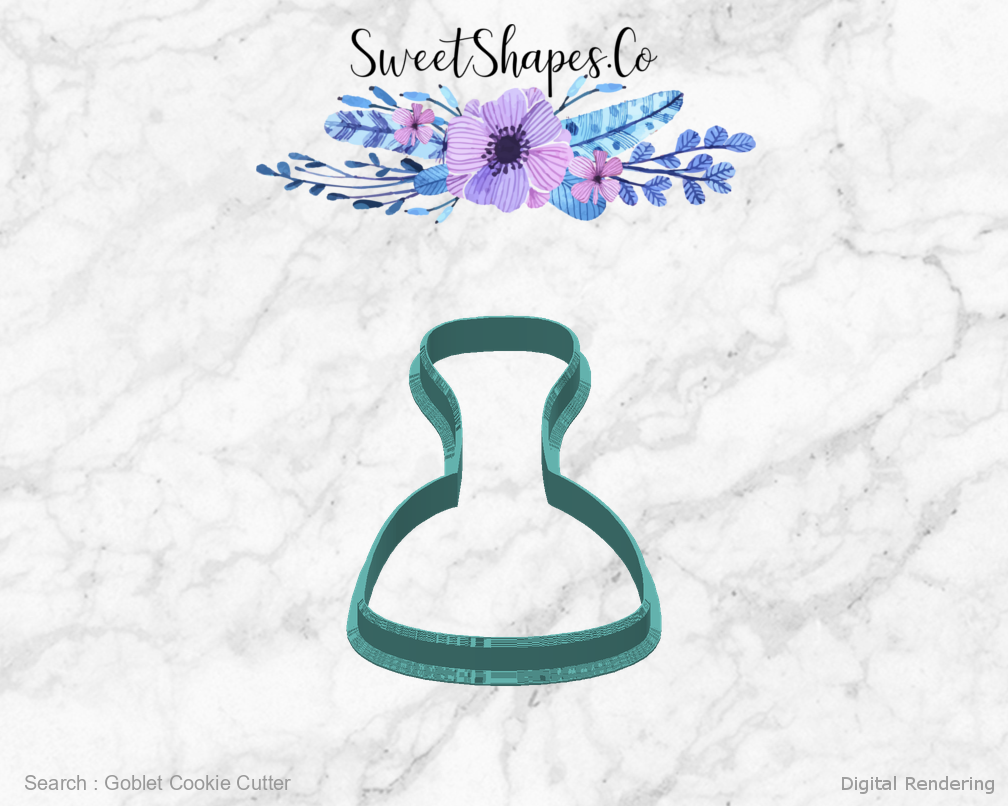 Goblet Cookie Cutter — back view