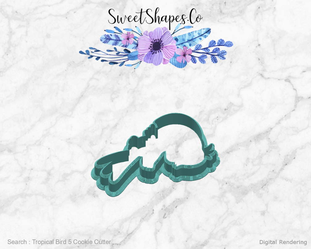 Tropical Bird 5 Cookie Cutter — right view