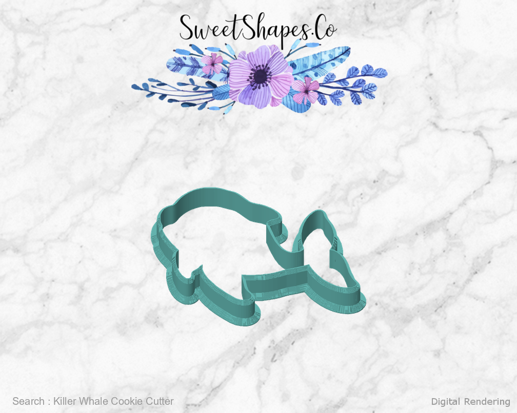 Killer Whale Cookie Cutter — front view
