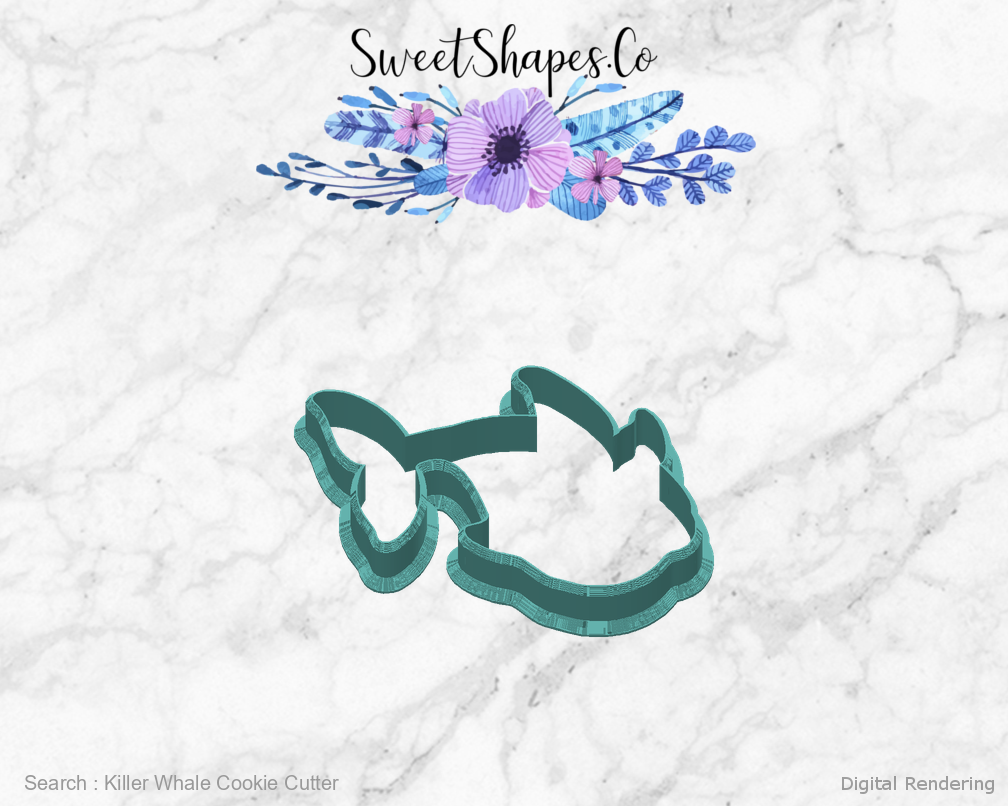 Killer Whale Cookie Cutter — back view