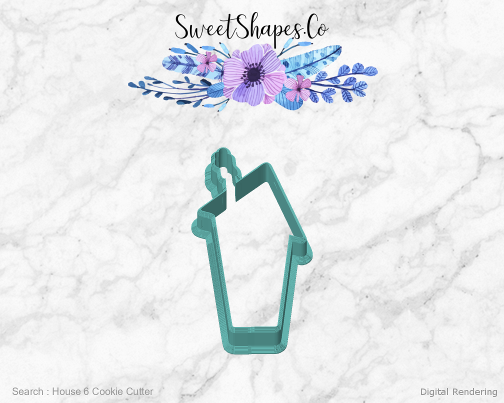House 6 Cookie Cutter — front view