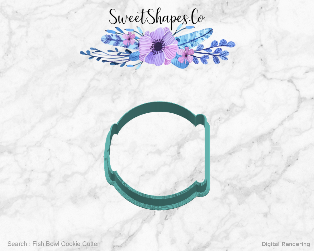 Fish Bowl Cookie Cutter — right view