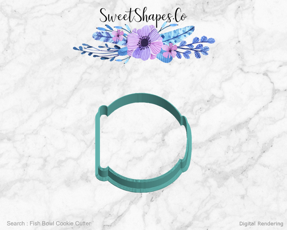 Fish Bowl Cookie Cutter — left view