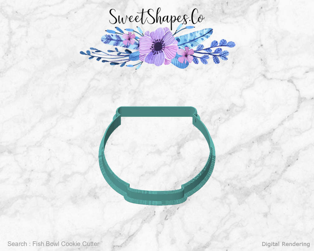Fish Bowl Cookie Cutter — front view