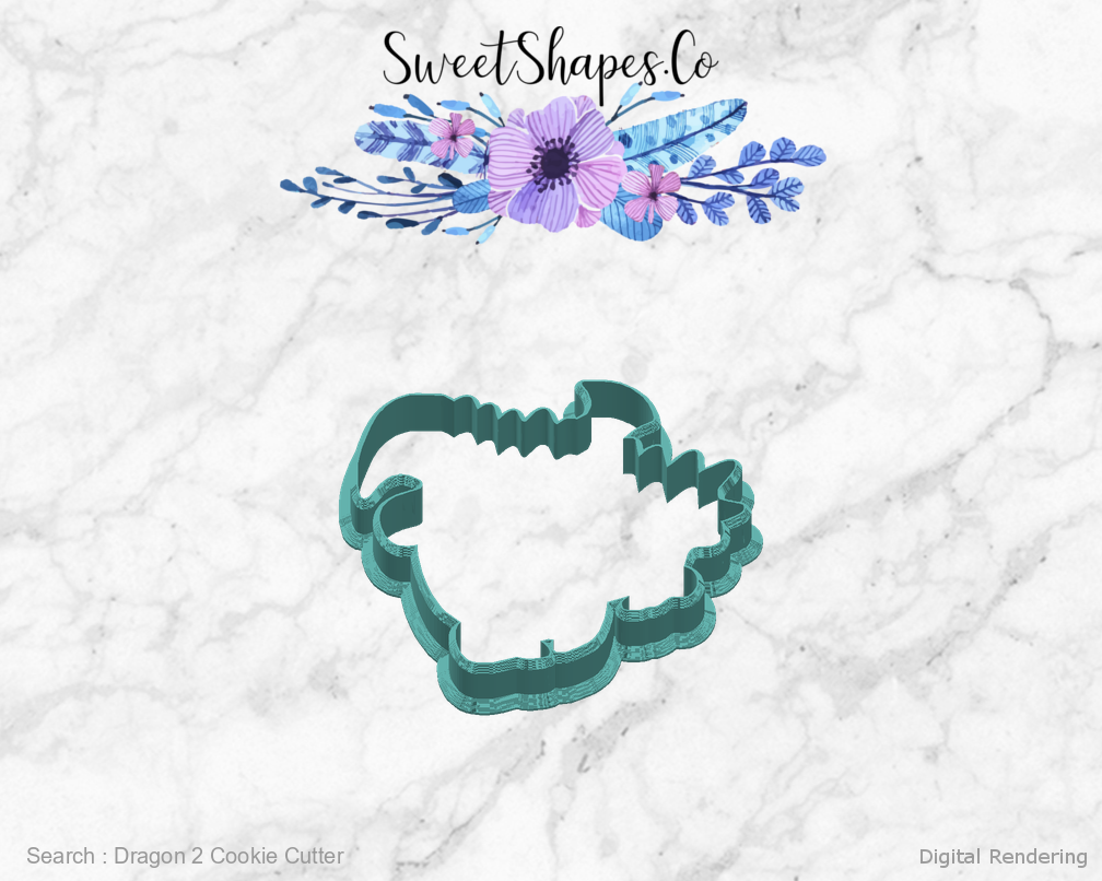 Dragon 2 Cookie Cutter — right view
