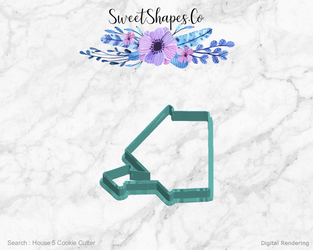 House 5 Cookie Cutter — left view