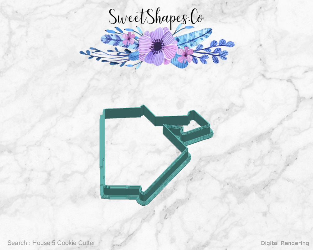 House 5 Cookie Cutter — right view