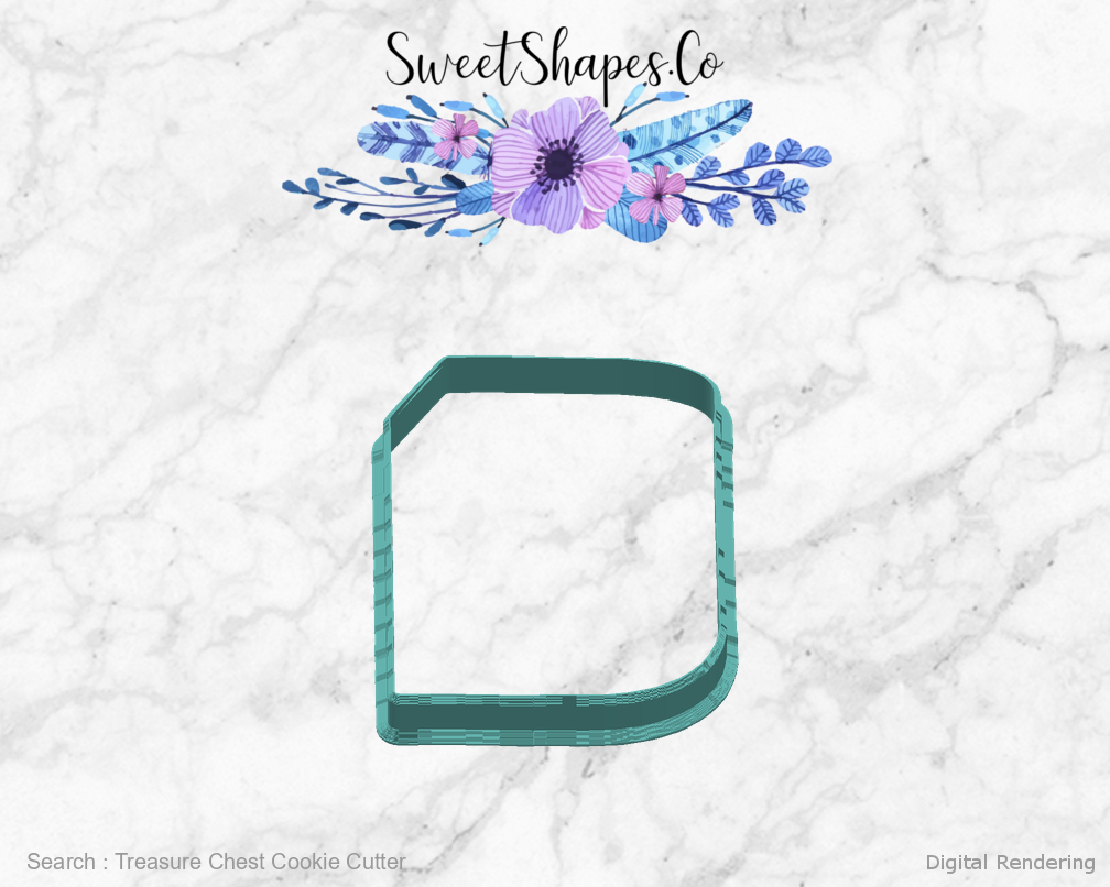 Treasure Chest Cookie Cutter — right view