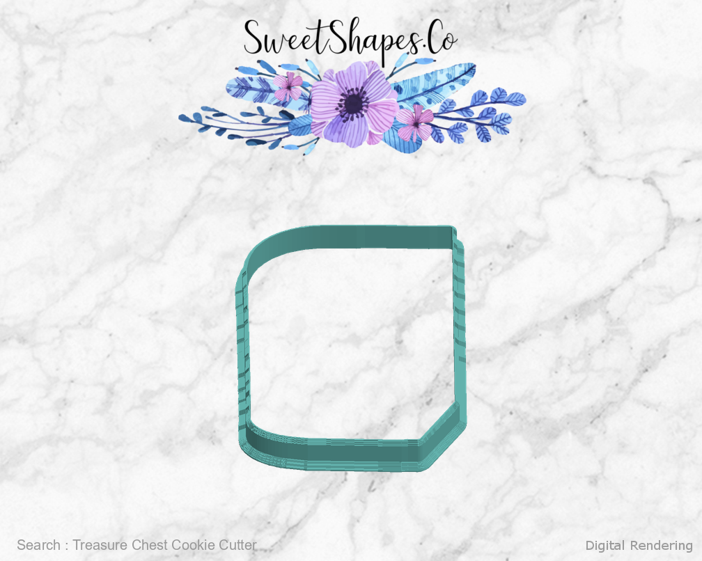 Treasure Chest Cookie Cutter — left view