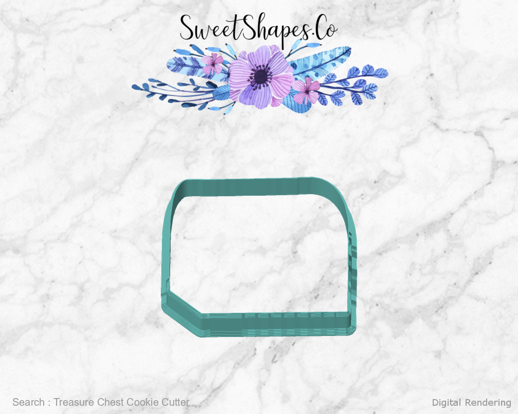 Treasure Chest Cookie Cutter — front view