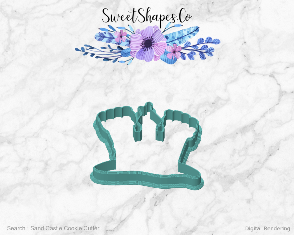 Sand Castle Cookie Cutter — front view