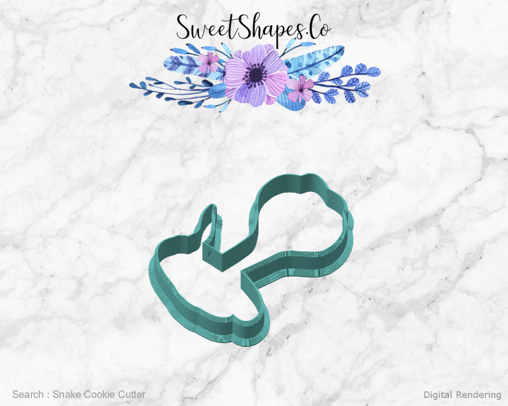 Snake Cookie Cutter — angled front view