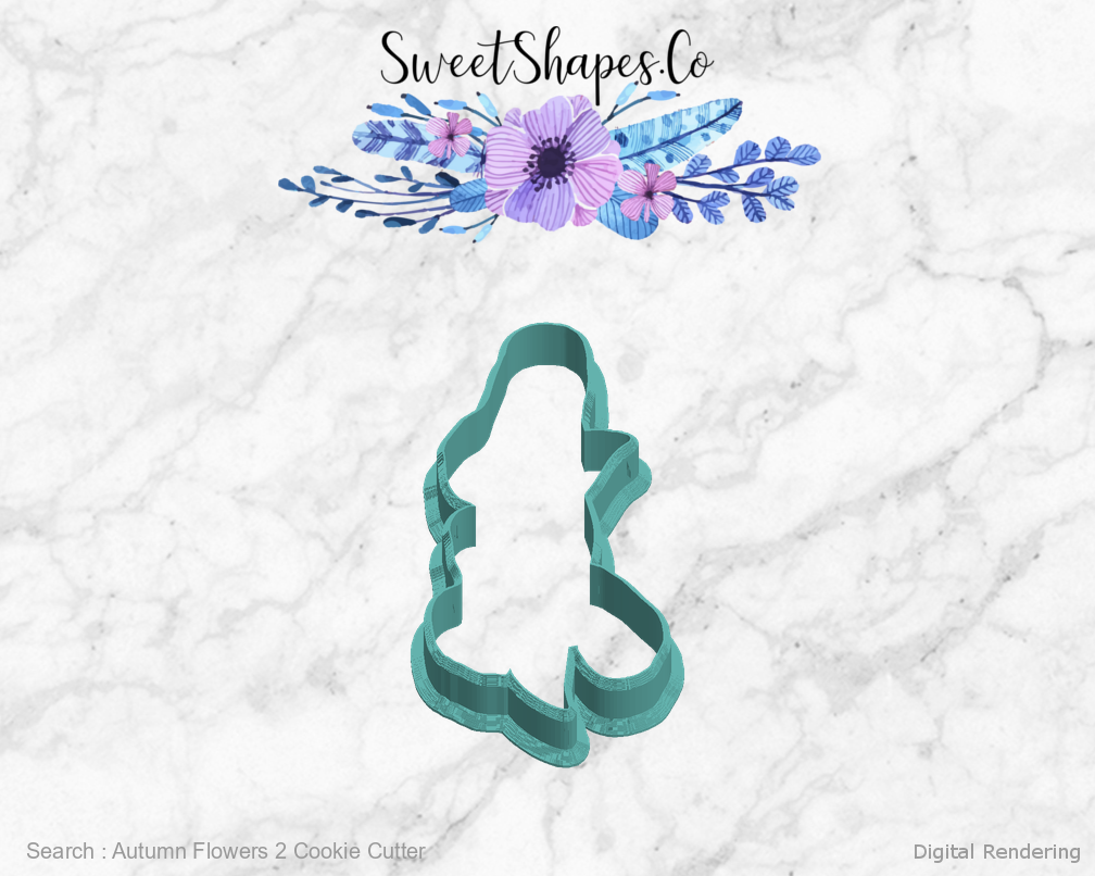 Autumn Flowers 2 Cookie Cutter — left view