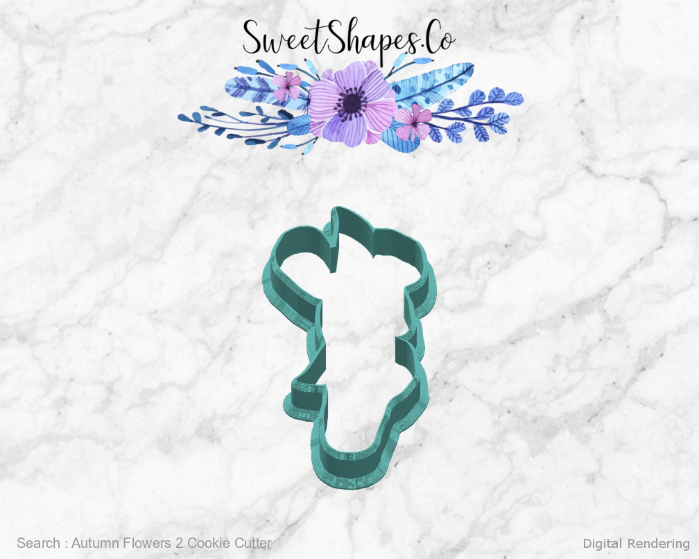 Autumn Flowers 2 Cookie Cutter — right view