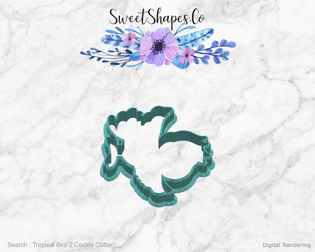 Tropical Bird 2 Cookie Cutter — right view