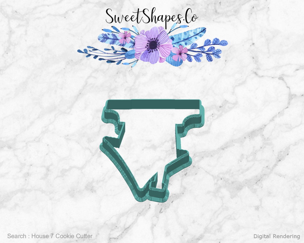 House 7 Cookie Cutter — back view