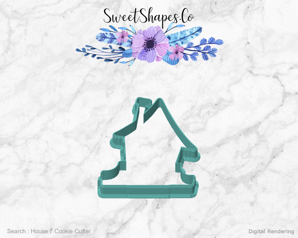 House 7 Cookie Cutter — front view