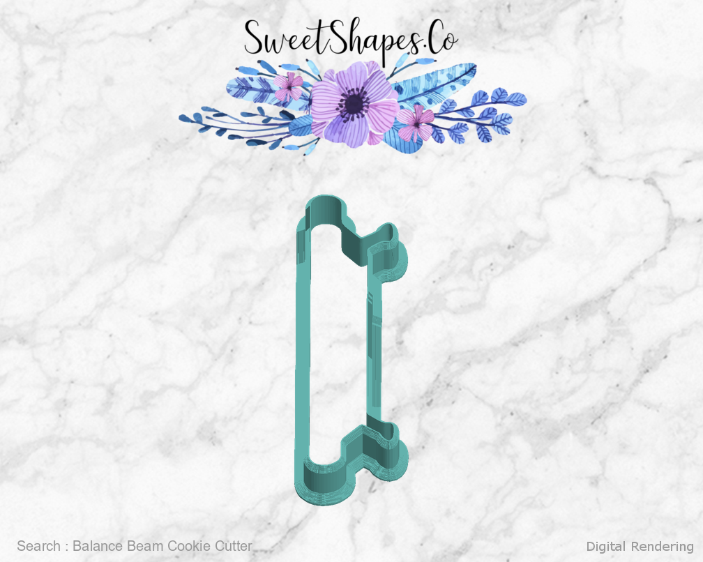 Balance Beam Cookie Cutter — left view