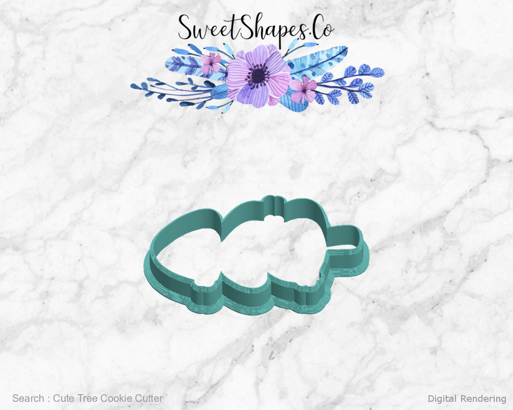 Cute Tree Cookie Cutter — left view