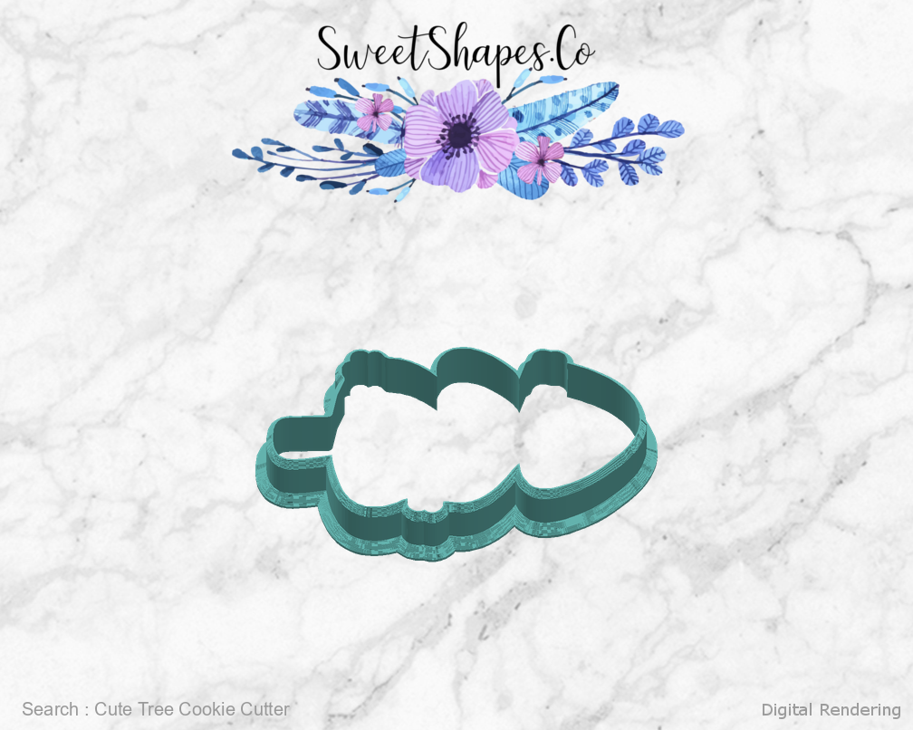 Cute Tree Cookie Cutter — right view
