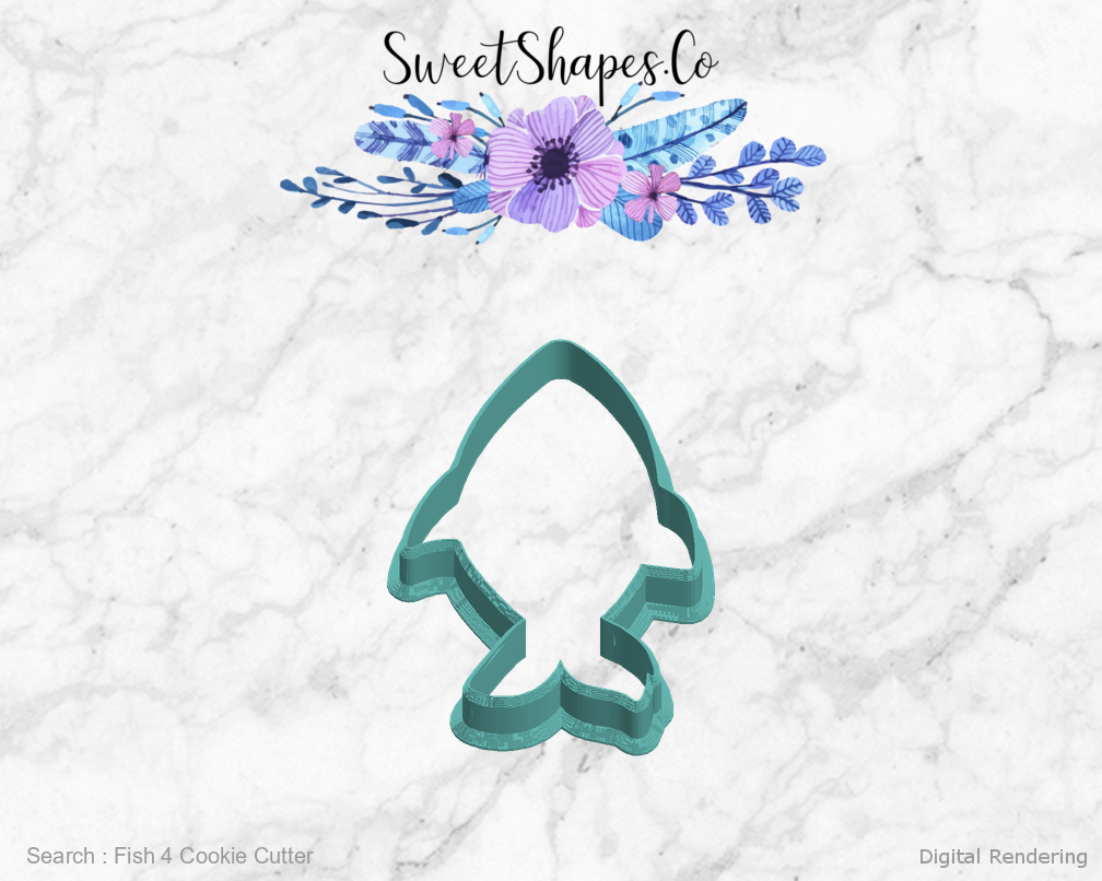 Fish 4 Cookie Cutter — left view