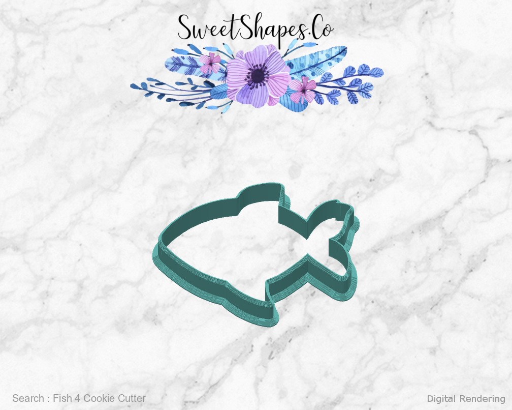 Fish 4 Cookie Cutter — back view