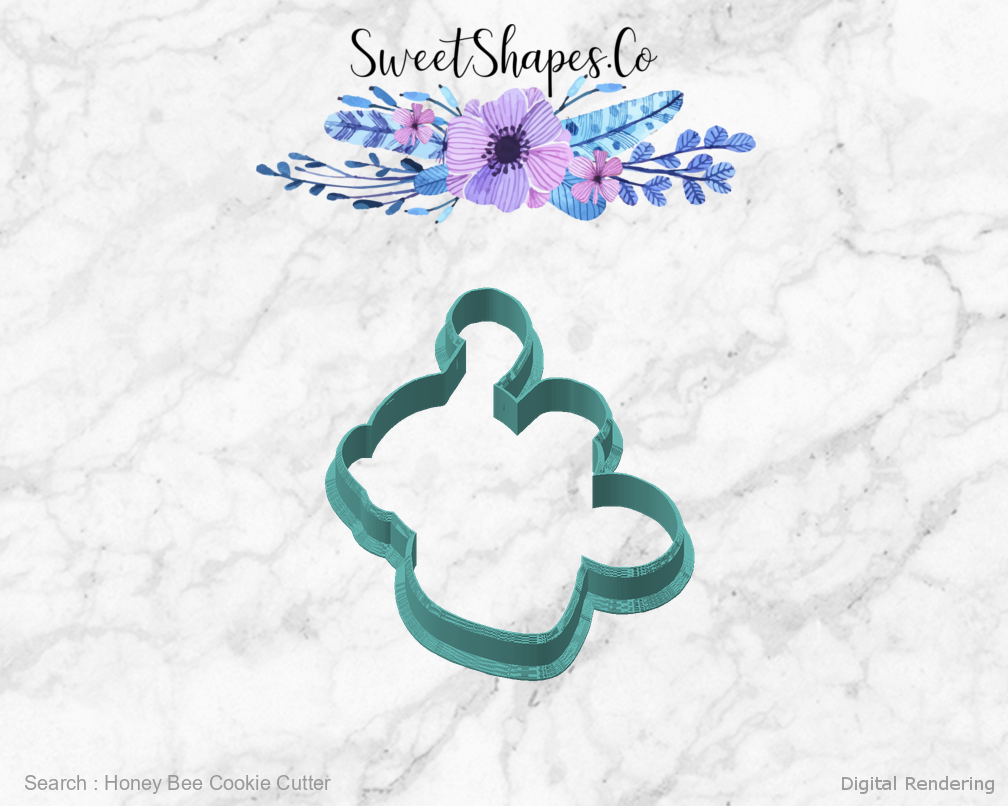 Honey Bee Cookie Cutter — angled front view