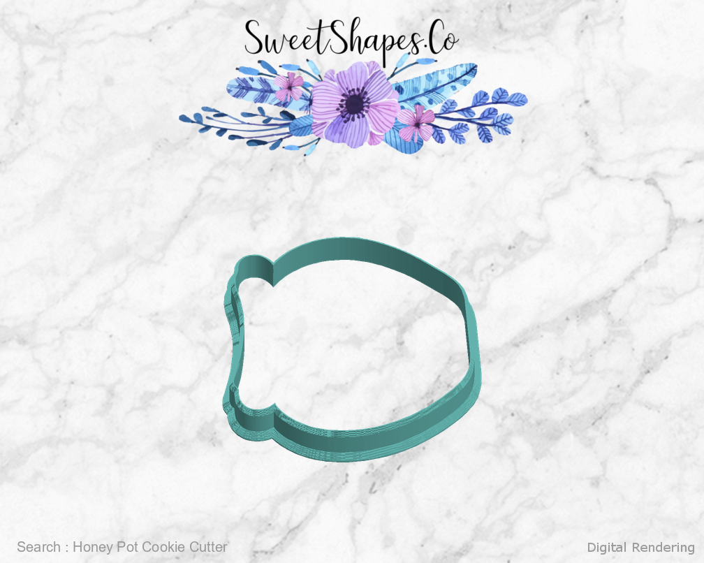 Honey Pot Cookie Cutter — left view