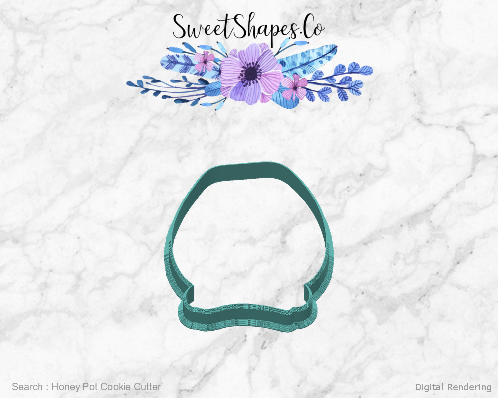 Honey Pot Cookie Cutter — back view