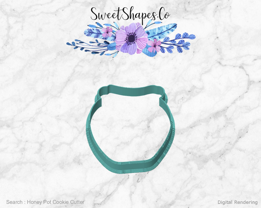 Honey Pot Cookie Cutter — front view