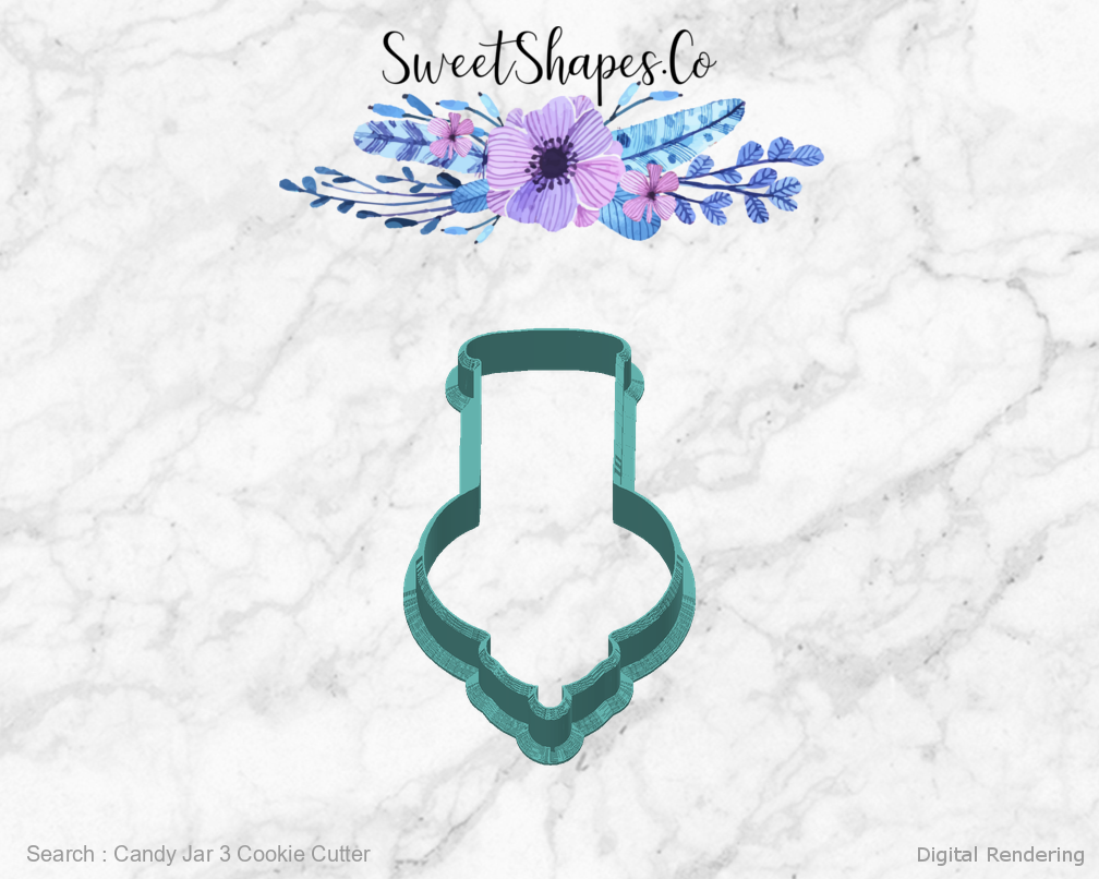 Candy Jar 3 Cookie Cutter — back view