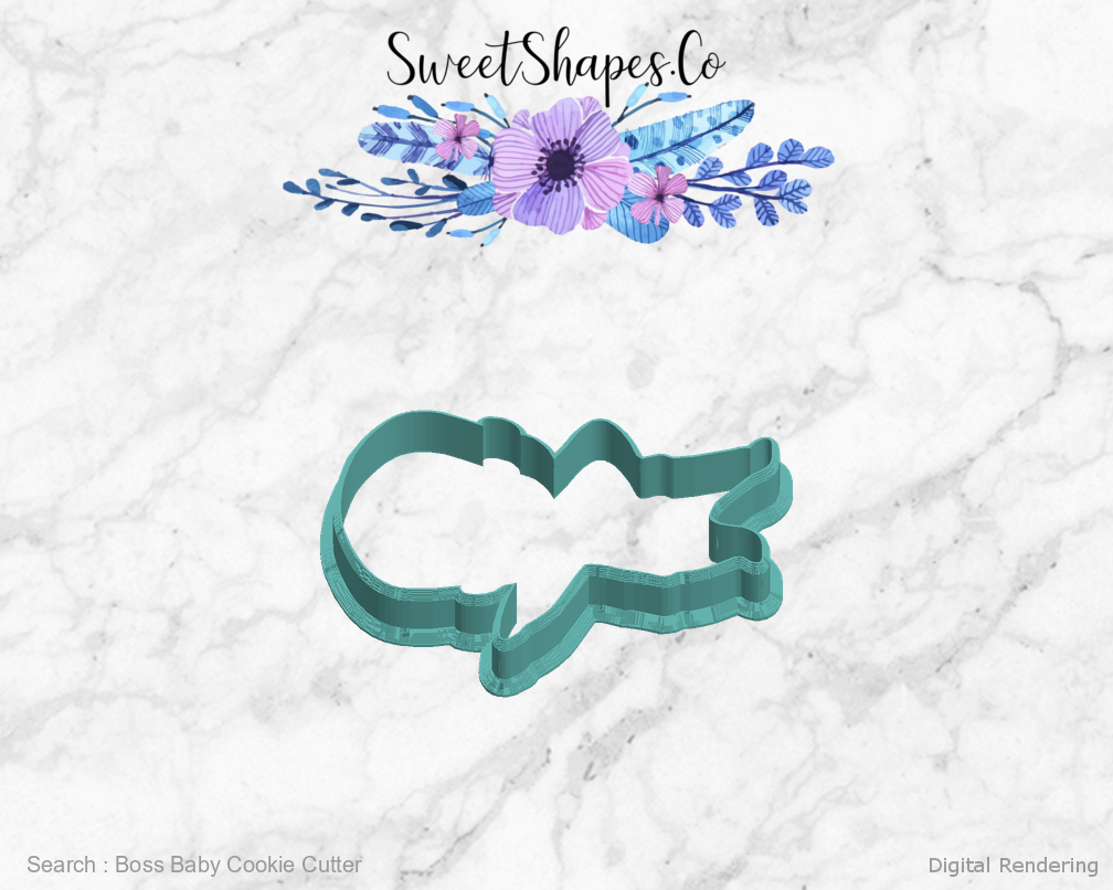 Boss Baby Cookie Cutter — left view