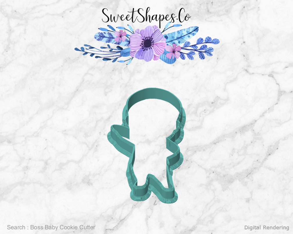 Boss Baby Cookie Cutter — front view