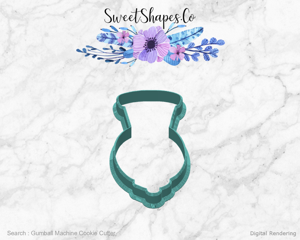 Gumball Machine Cookie Cutter — back view