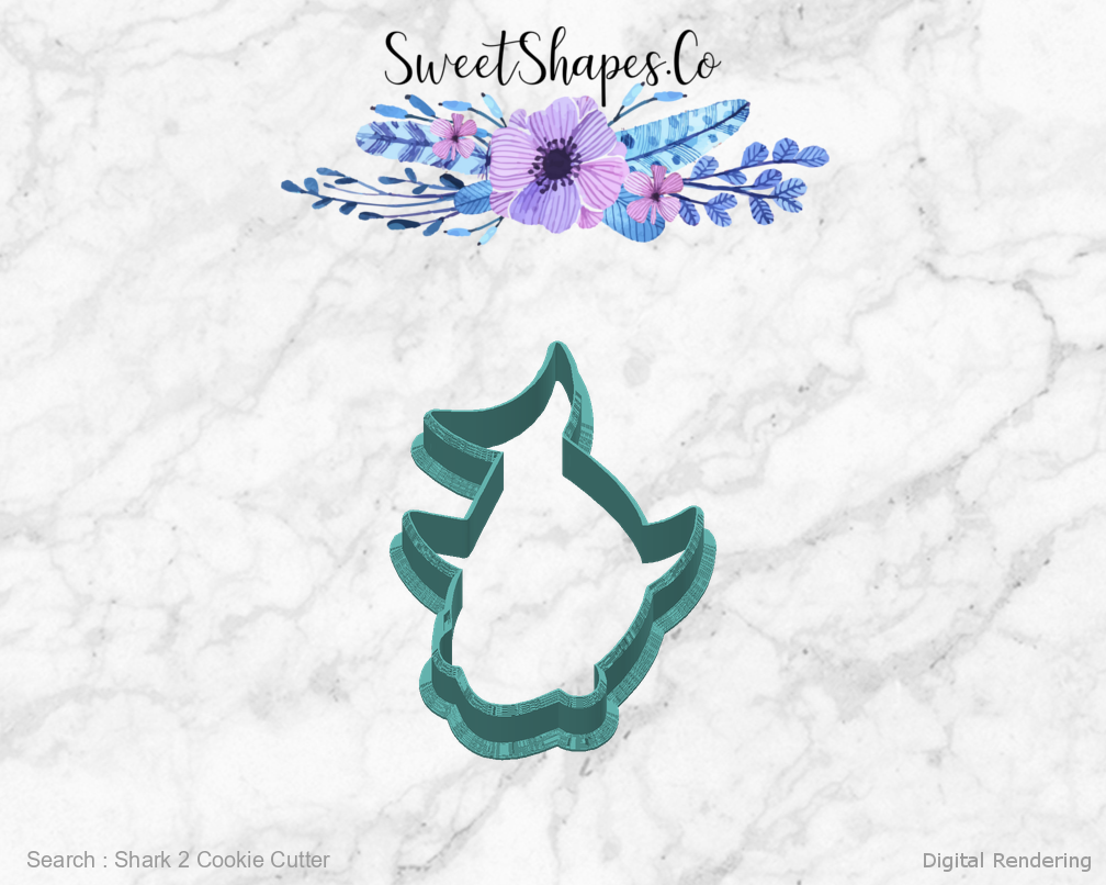 Shark 2 Cookie Cutter — back view