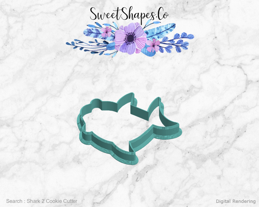 Shark 2 Cookie Cutter — left view