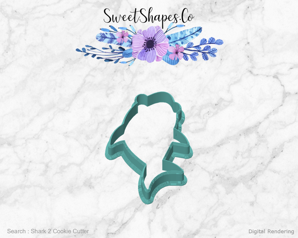 Shark 2 Cookie Cutter — front view