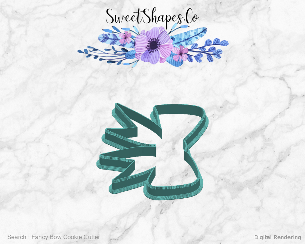 Fancy Bow Cookie Cutter — right view