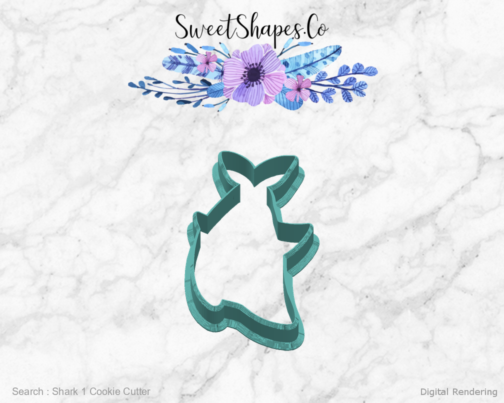 Shark 1 Cookie Cutter — right view