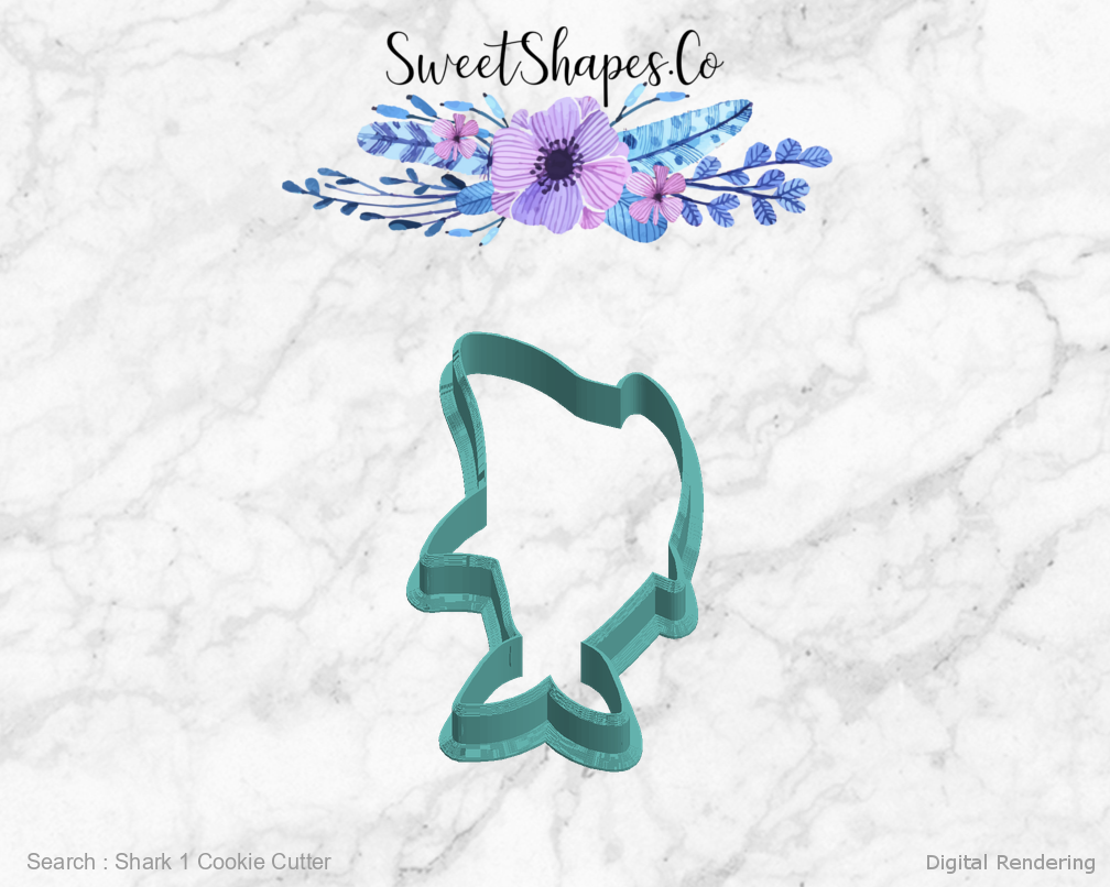 Shark 1 Cookie Cutter — left view