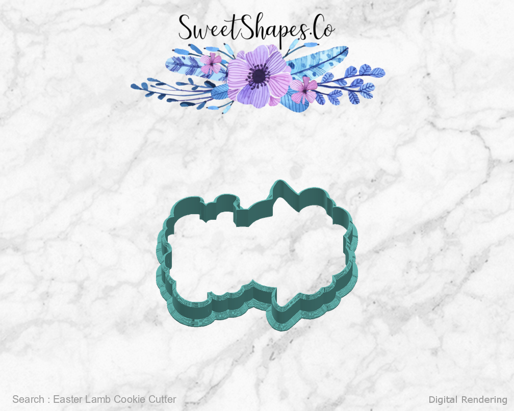 Easter Lamb Cookie Cutter — right view
