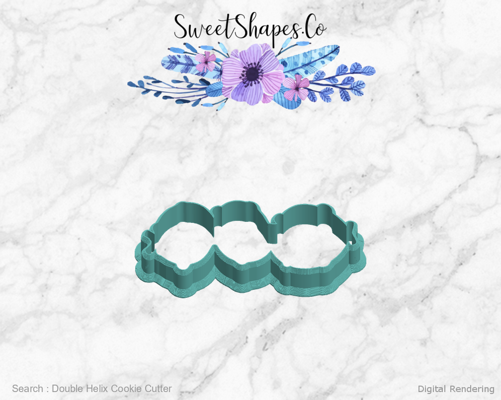 Double Helix Cookie Cutter — left view