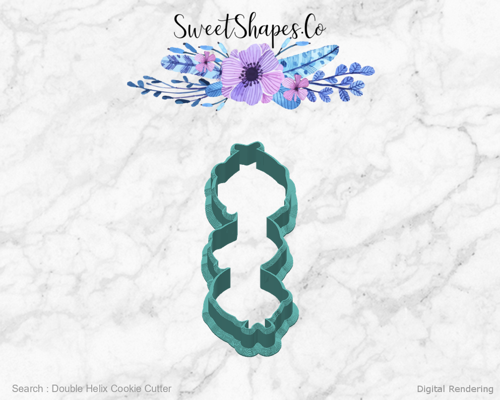 Double Helix Cookie Cutter — back view