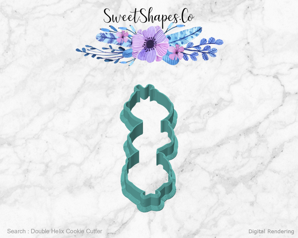 Double Helix Cookie Cutter — front view