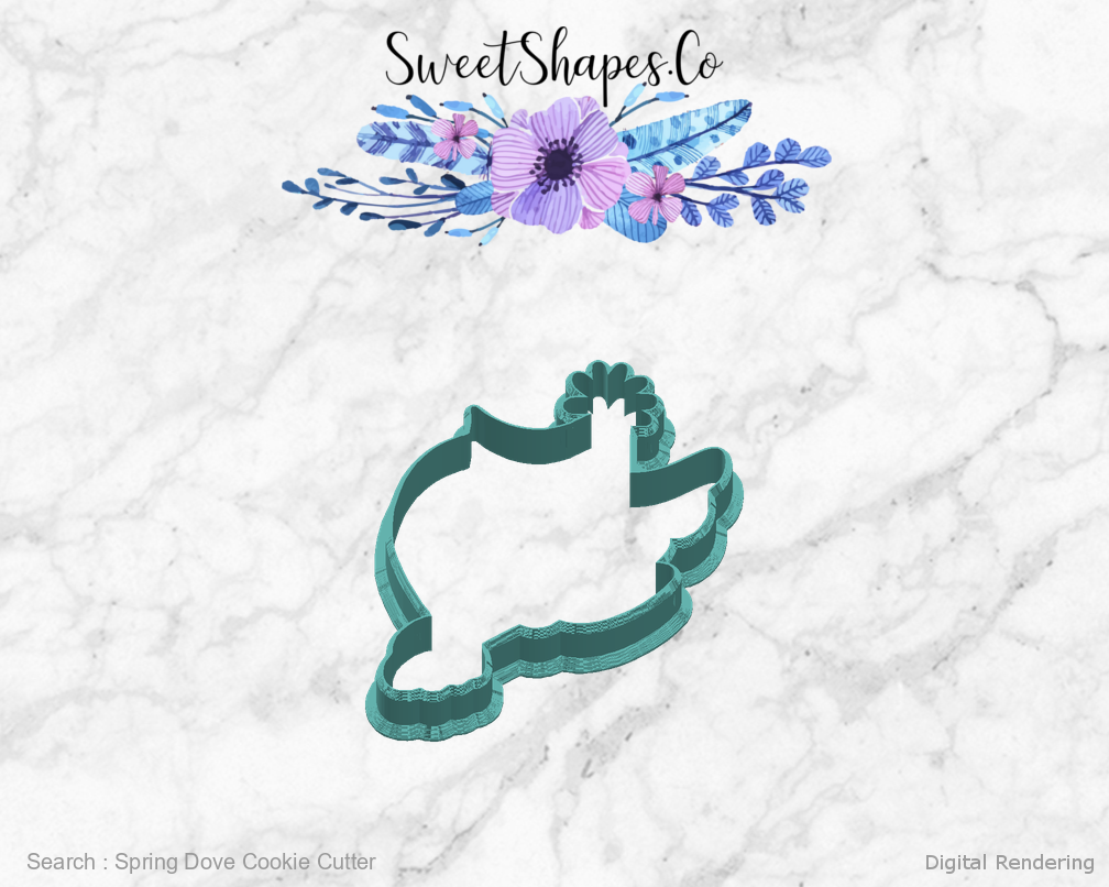 Spring Dove Cookie Cutter — right view