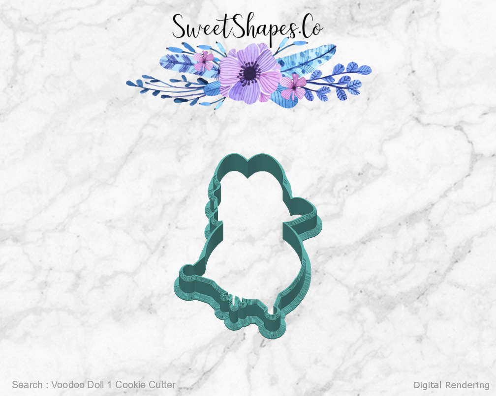 Voodoo Doll 1 Cookie Cutter — back view